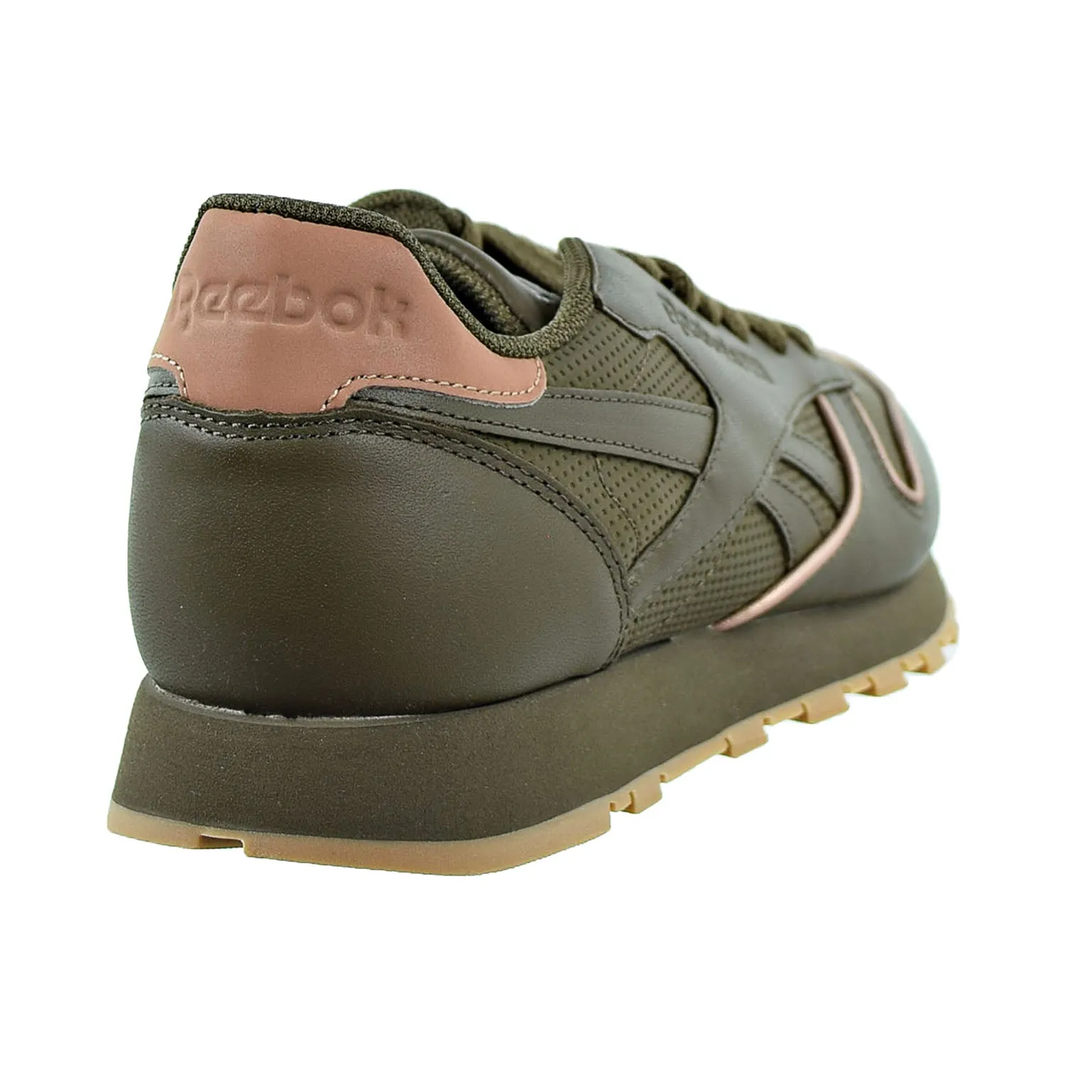 Reebok Classic Leather Men's Shoes Army Green/Rose Gold/Gum