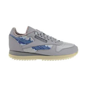 Reebok Jurassic World Classic Men's Leather Ripple Shoes Pure Grey 5-Flat Grey