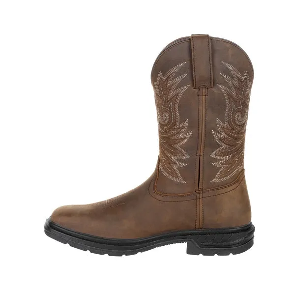 'Rocky' Men's 11" Worksmart SR WP Western - Brown