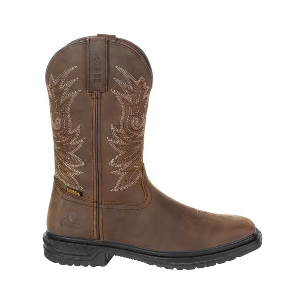 'Rocky' Men's 11" Worksmart SR WP Western - Brown