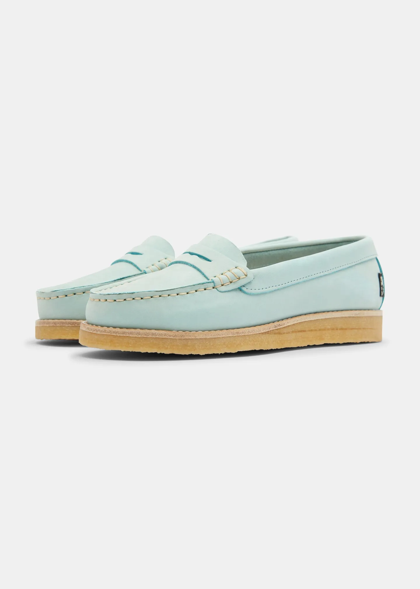 Rudy Womens Nubuck Loafer - Light Blue