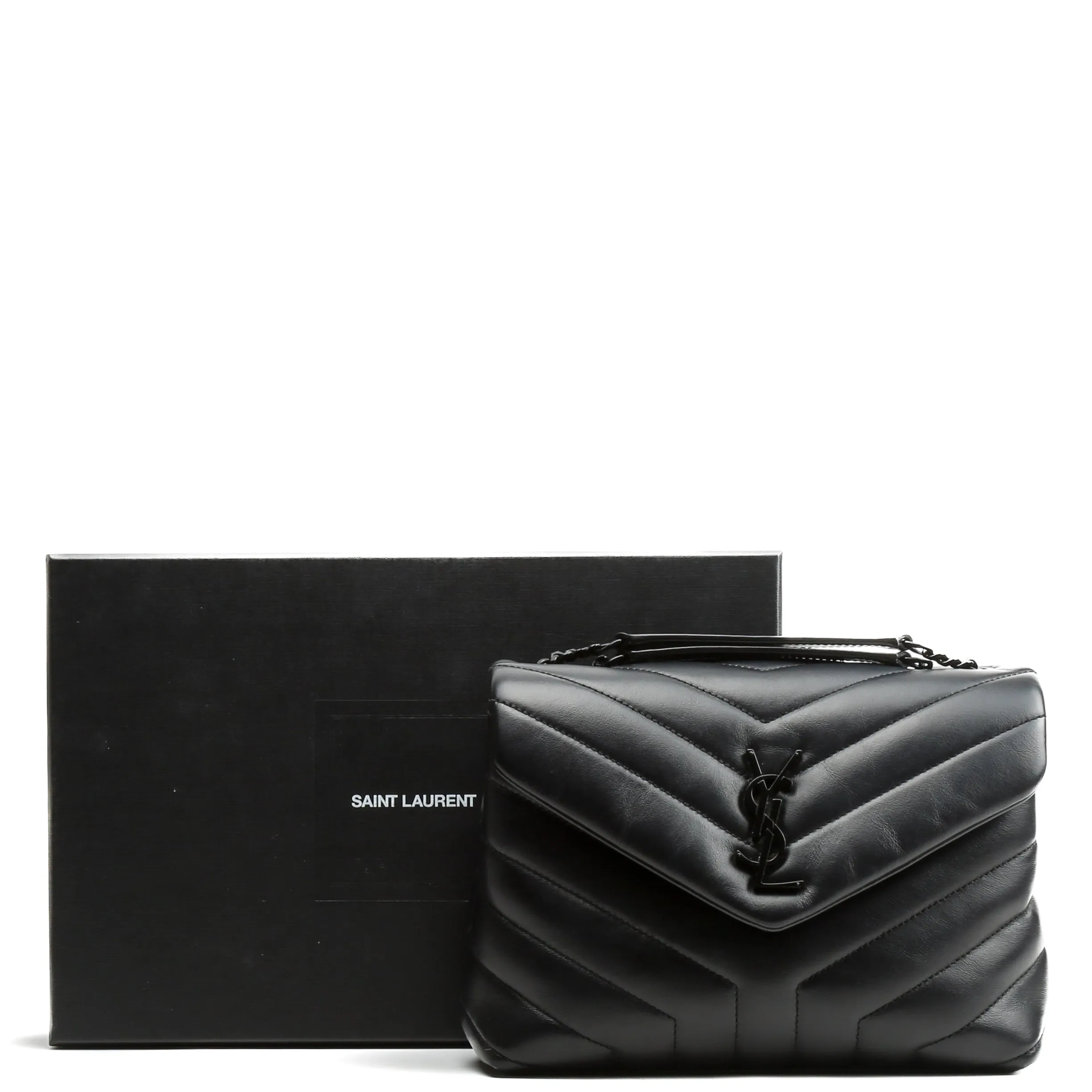 SAINT LAURENT Small Loulou Shoulder Bag - Black