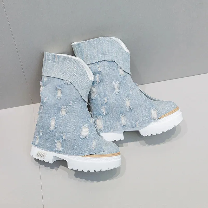 Spring Silhouette Denim Boots