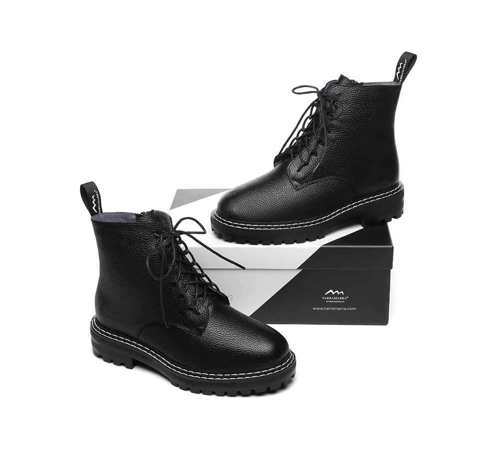 TARRAMARRA Lana Lace Up Black Boots High Top