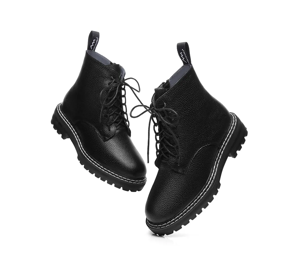 TARRAMARRA Lana Lace Up Black Boots High Top