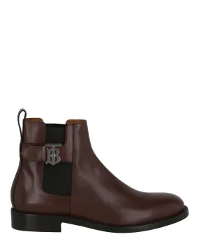 'TB' Leather Ankle Boots