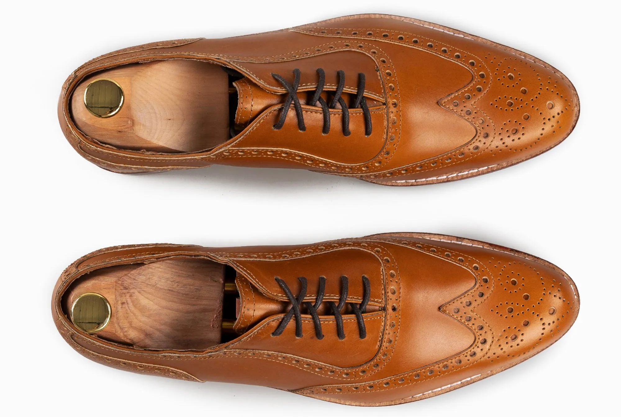 The Grand Wingtip Oxford - Cognac Tan