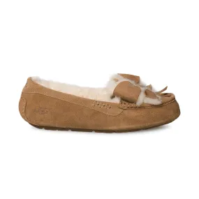 UGG Ansley Bow Chestnut Slippers - Women's