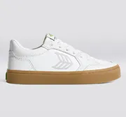 VALLELY Gum White Leather Ice Logo Sneaker Women