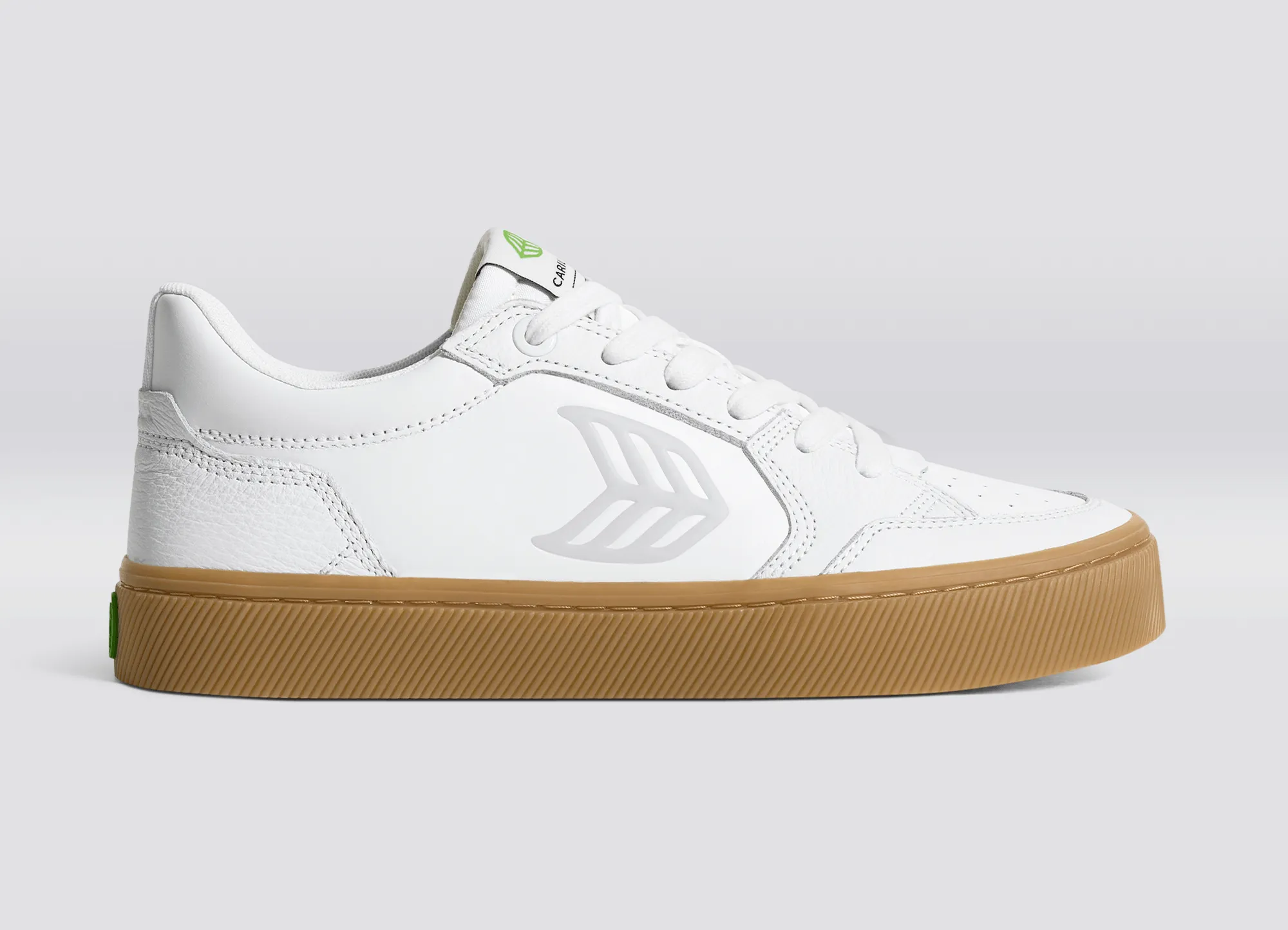 VALLELY Gum White Leather Ice Logo Sneaker Women