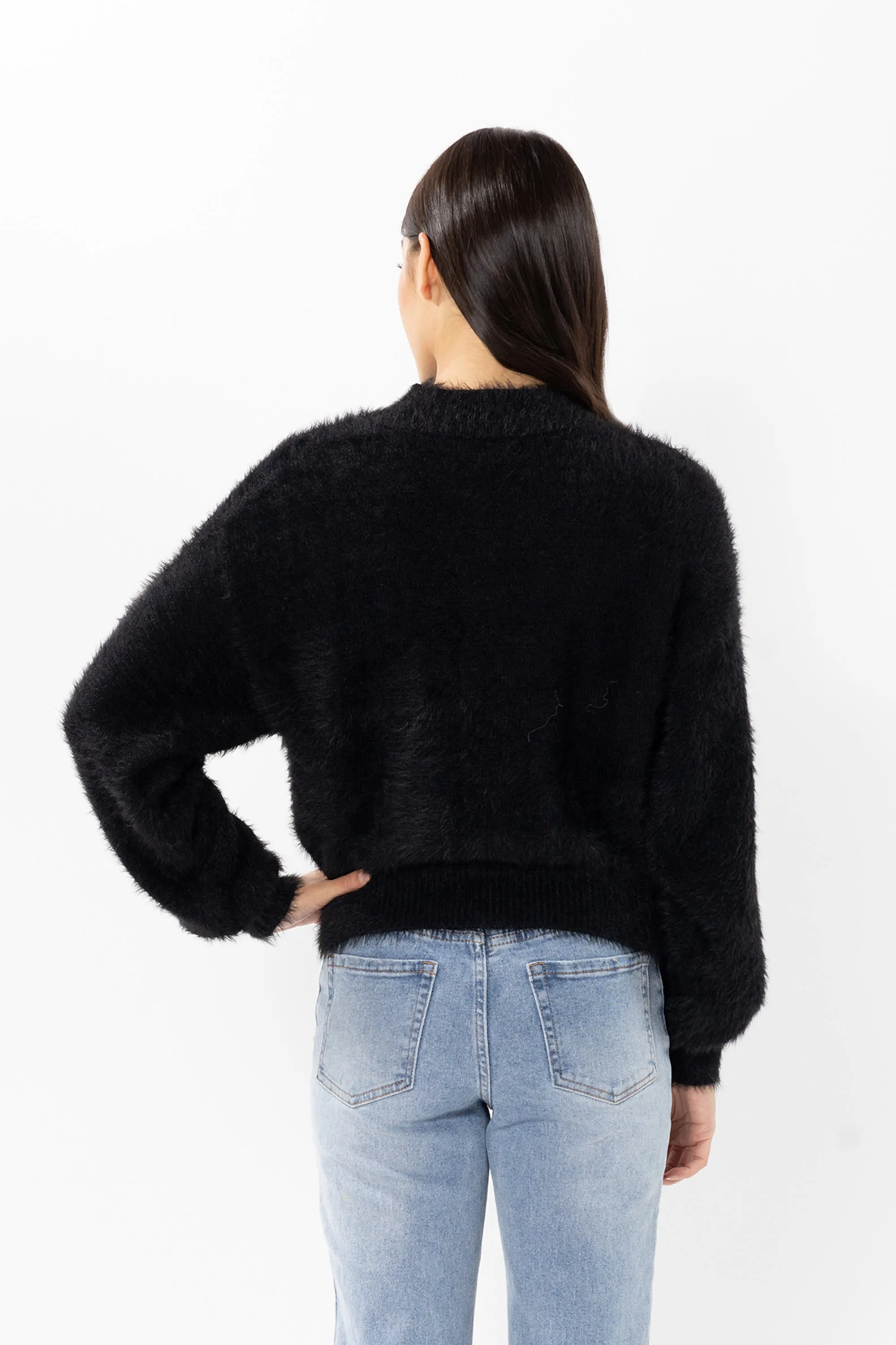 Wanderlust Black Crew Knit