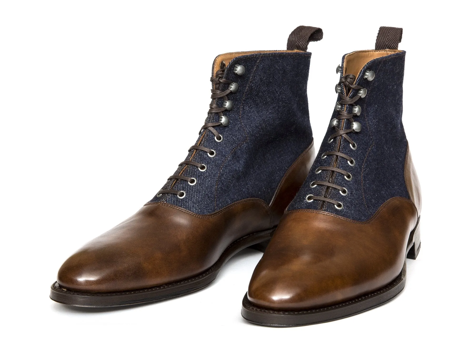 Wedgwood - MTO - Copper Museum Calf / Denim - TMG Last - Single Leather Sole