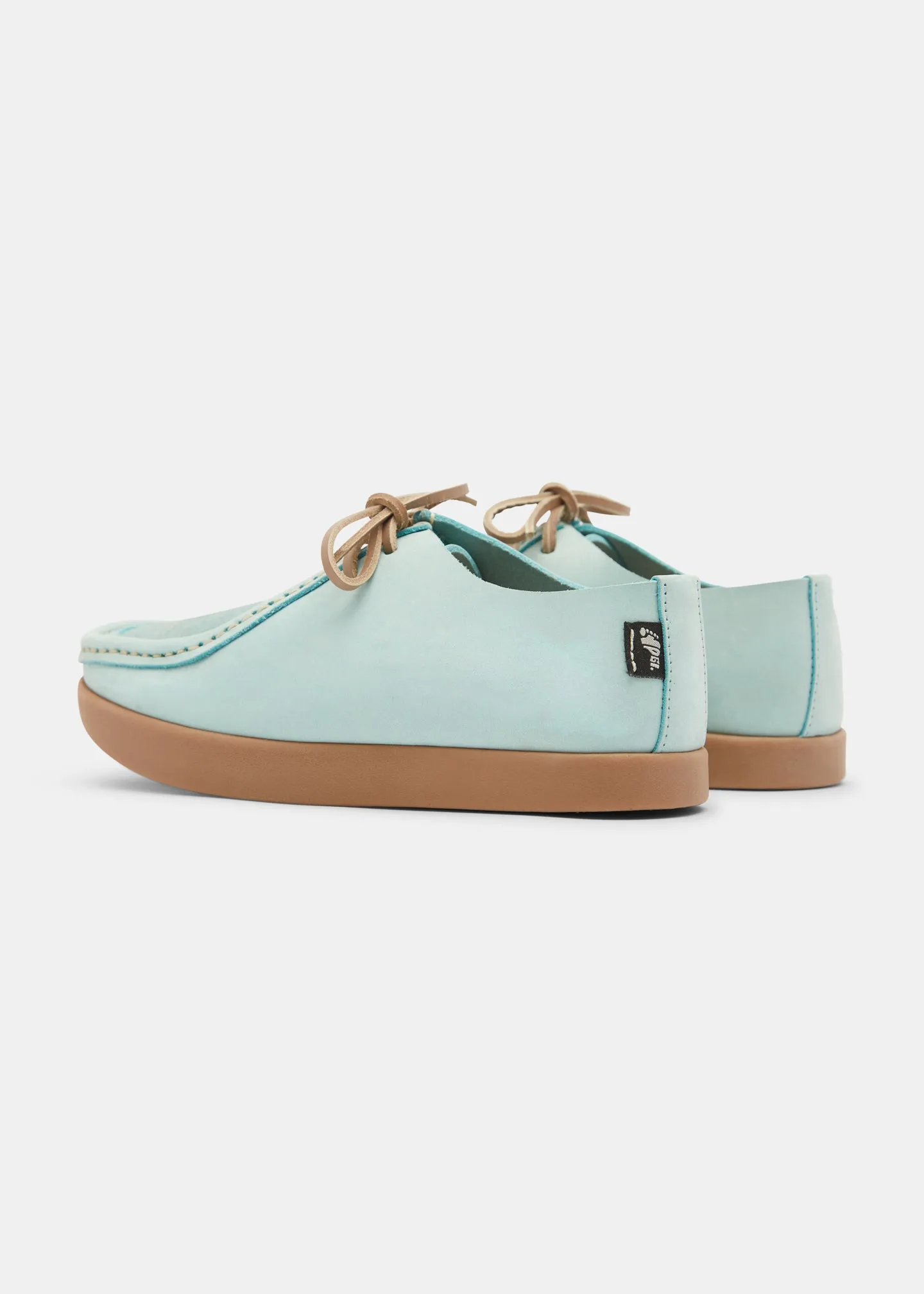 Willard Womens Nubuck Shoe on Negative Heel - Light Blue