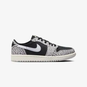 WMN'S AIR JORDAN 1 LOW OG 'BLACK/MUSLIN-TECH GREY-WHITE'