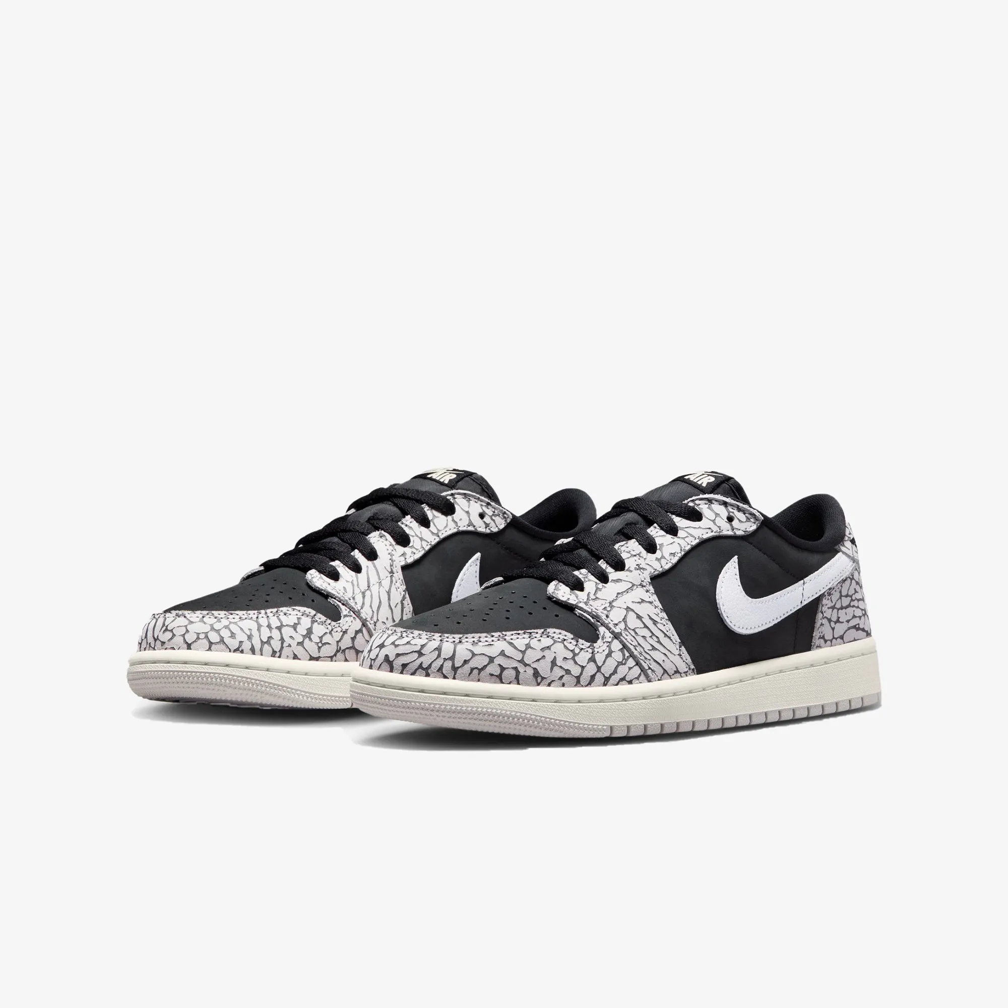 WMN'S AIR JORDAN 1 LOW OG 'BLACK/MUSLIN-TECH GREY-WHITE'