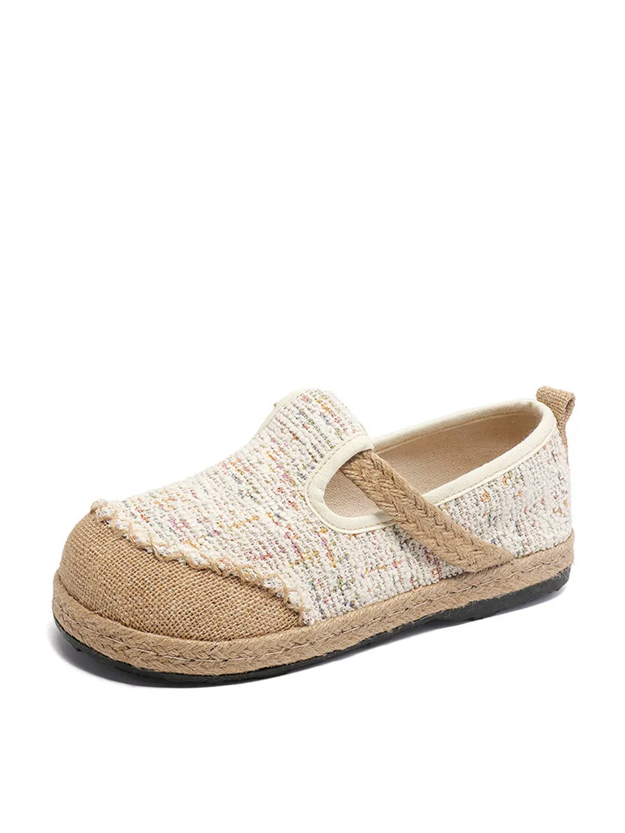 Women Ethnic Summer Linen Cotton Flat Shoes KL1035