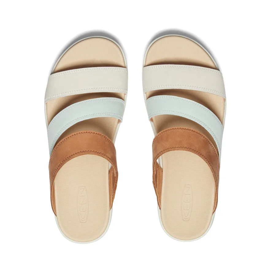 Women's Ellecity Slide  |  Natural Leather/Clearly Aqua