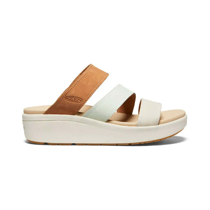 Women's Ellecity Slide  |  Natural Leather/Clearly Aqua