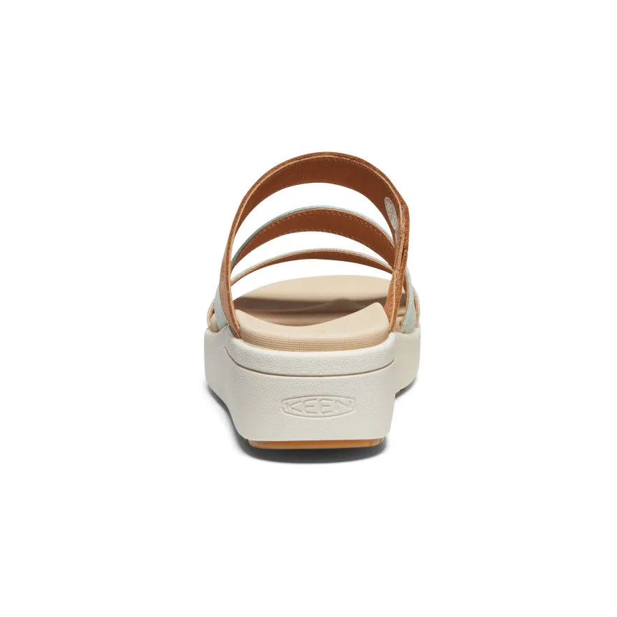 Women's Ellecity Slide  |  Natural Leather/Clearly Aqua