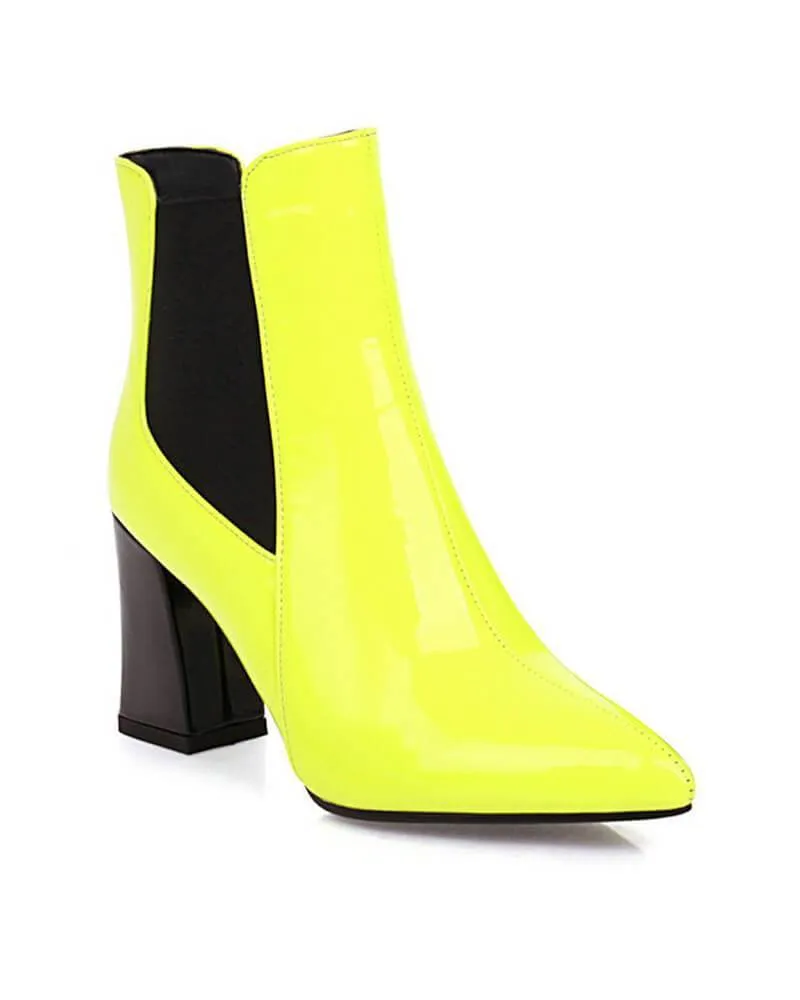 Women's Fashion Web celebrity style Pointed Toe Ankle Boots