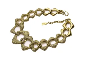 YVES SAINT LAURENT chunky chain rhinestones necklace