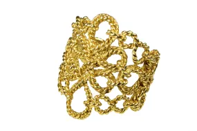 YVES SAINT LAURENT cord filigree cuff bracelet