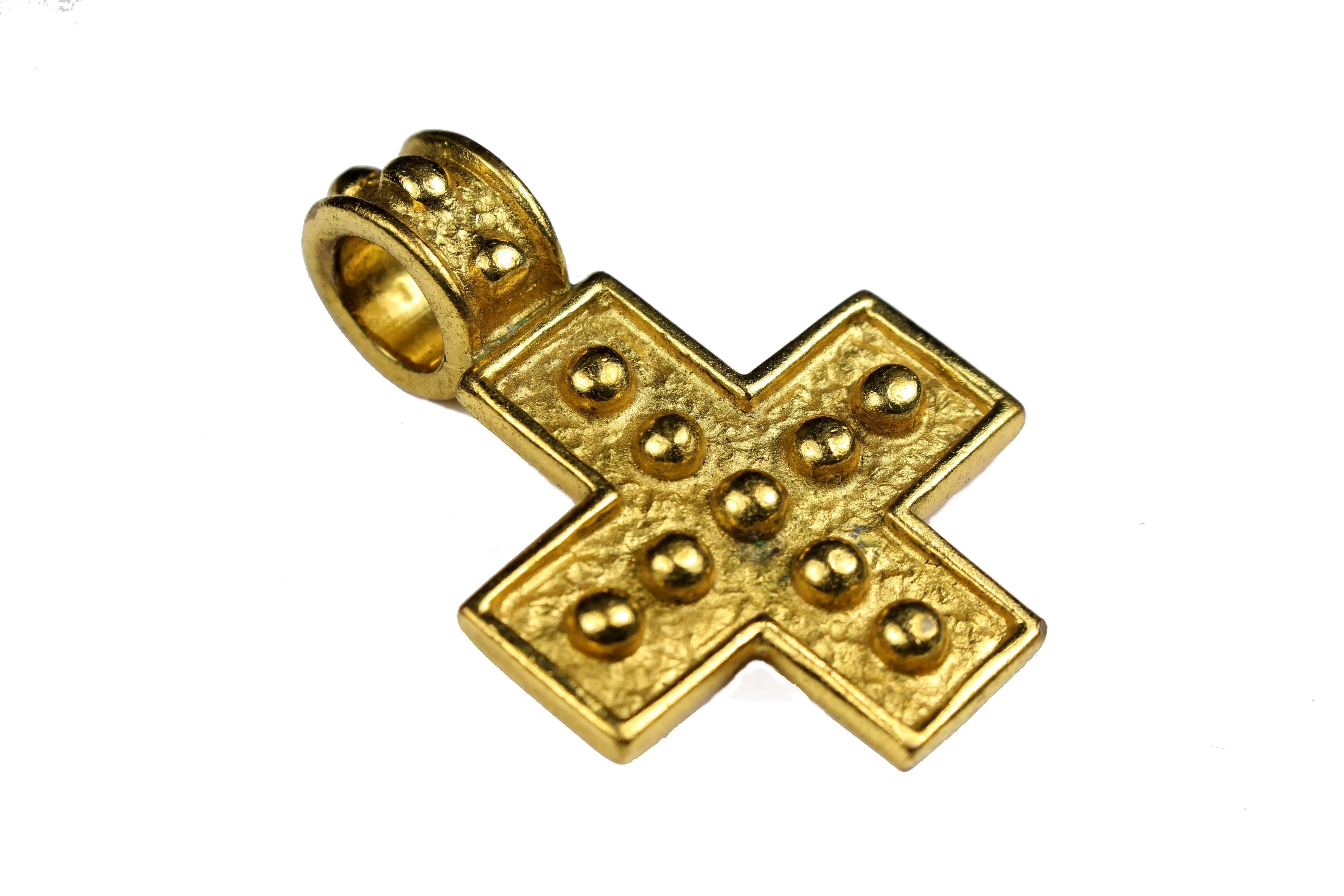 YVES SAINT LAURENT cross pendant necklace