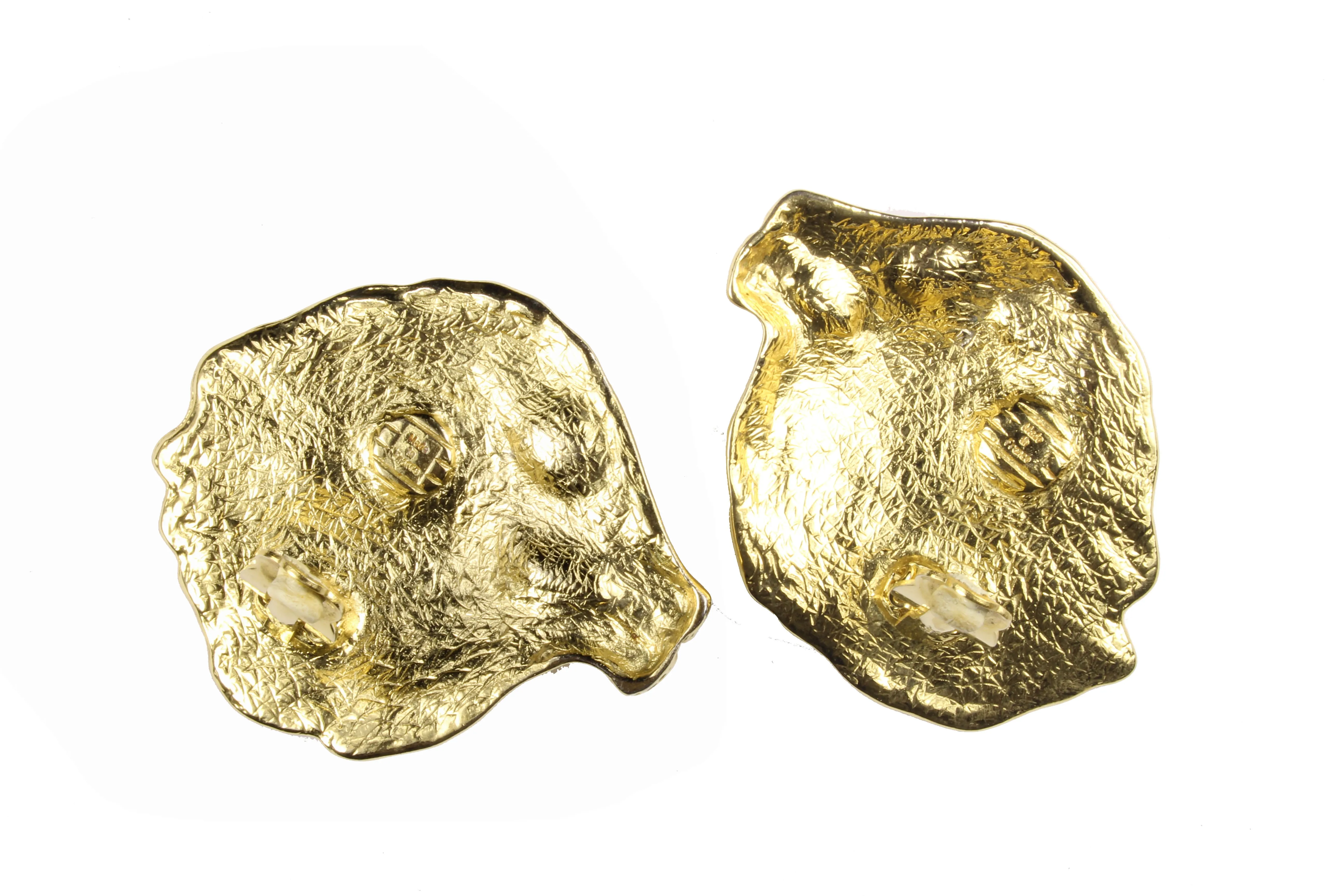 YVES SAINT LAURENT lion earrings