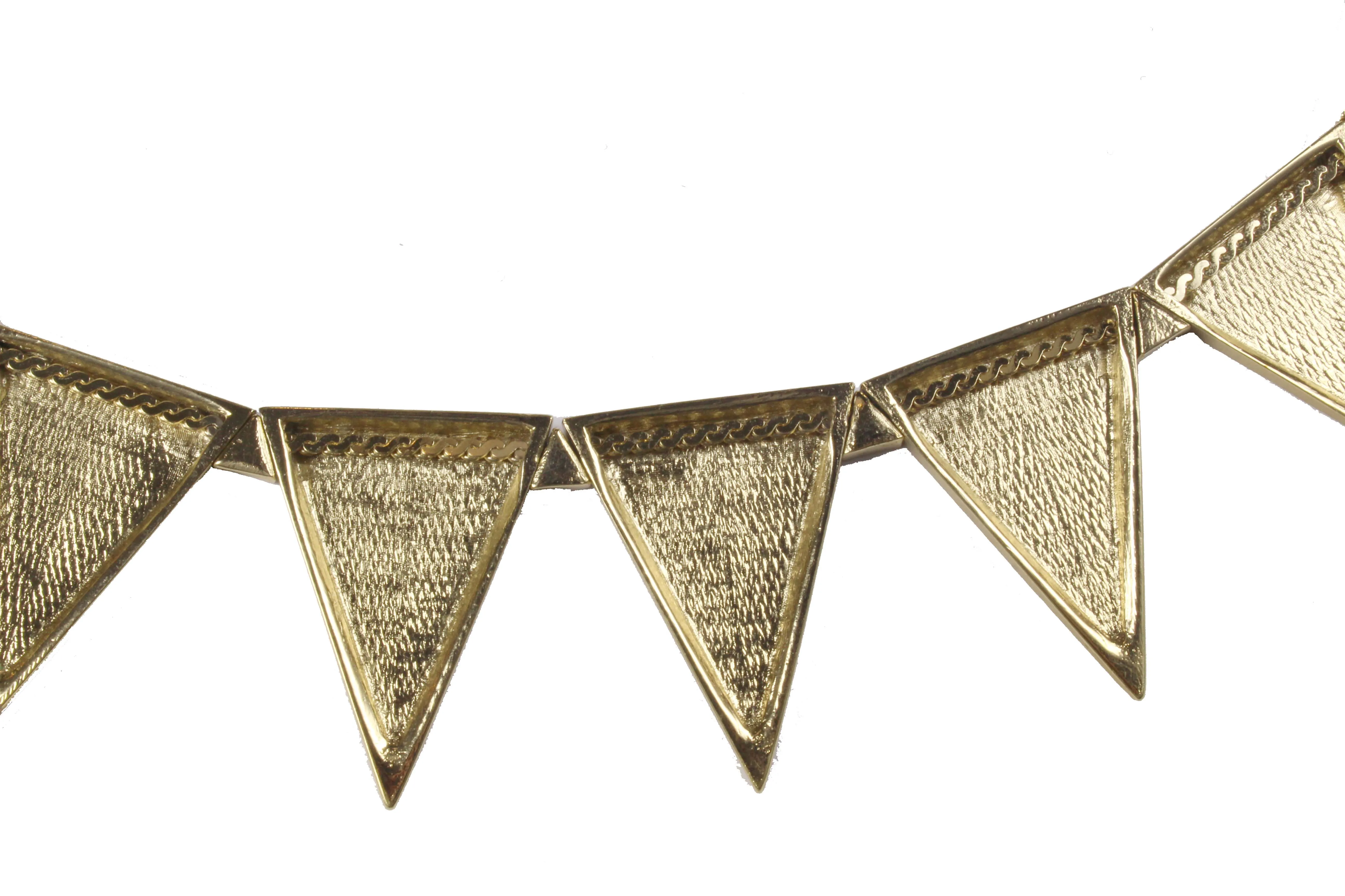 YVES SAINT LAURENT triangles necklace