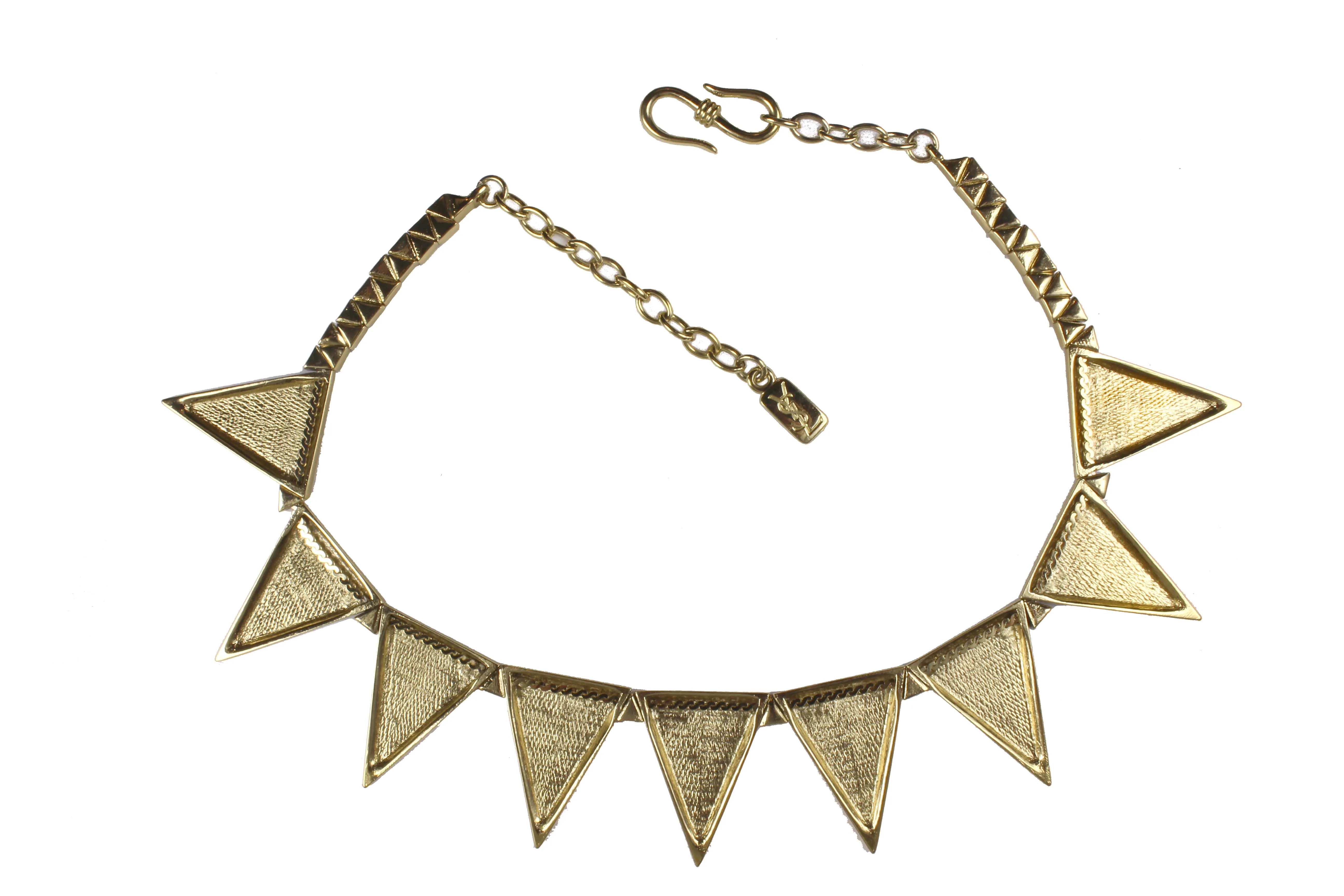 YVES SAINT LAURENT triangles necklace